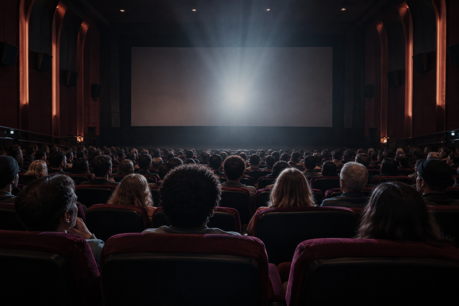 Audience watching a film inside Lumen Cinema